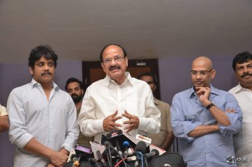 Venkaiah Naidu at Om Namo Venkatesaya Movie Special Show